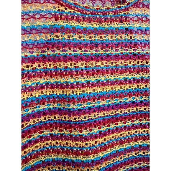 Vintage Style Biz Rainbow Knit Racerback Tank Festival 90s size Medium - Picture 3 of 6
